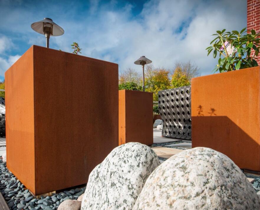 普兰锈钢板花箱